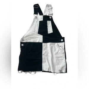 Joes Black and White Corduroy Overall Dress size 8-10